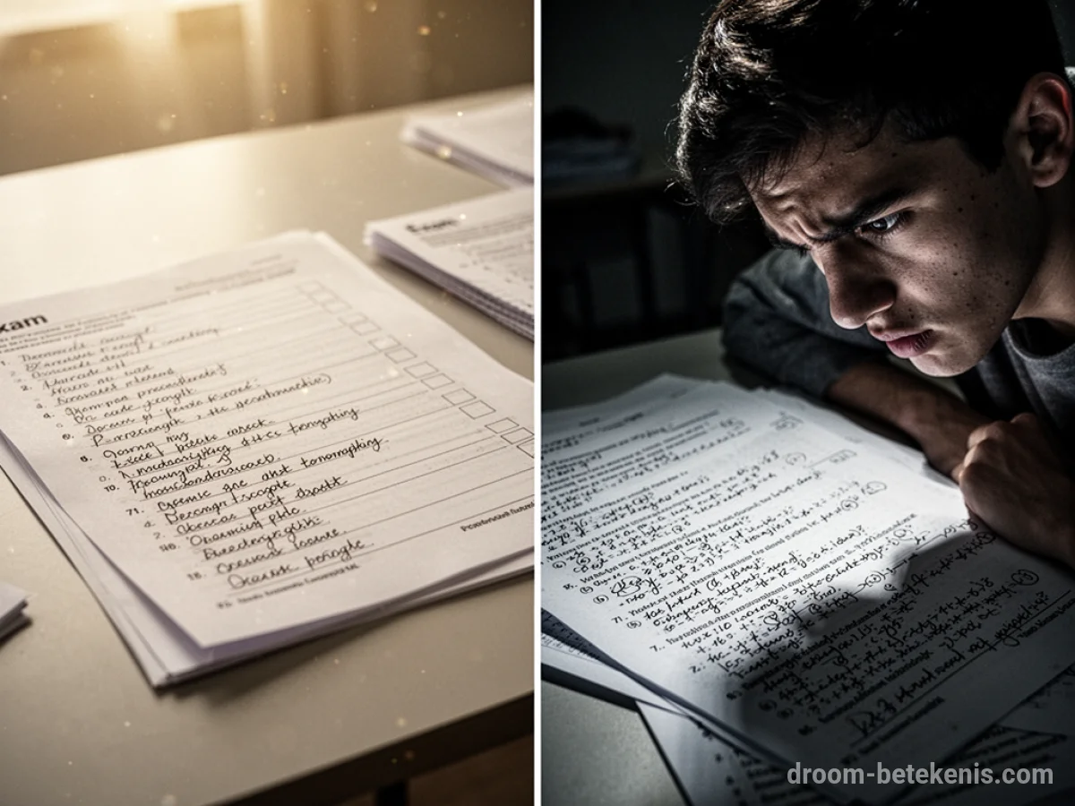 Gedetailleerde droominterpretatie: Verschillende scenario's met Examen in de droom