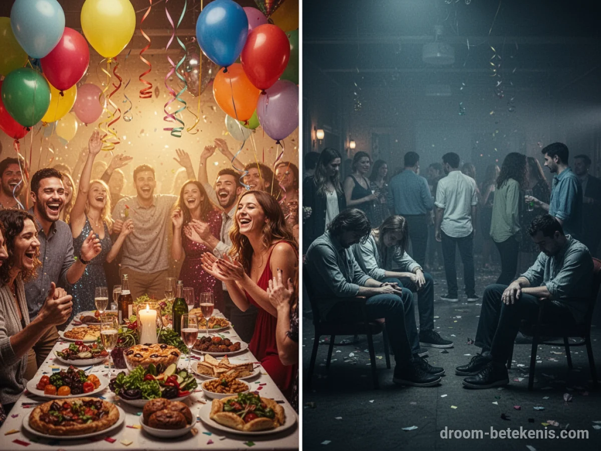 Gedetailleerde droominterpretatie: Verschillende scenario's met Feest in de droom