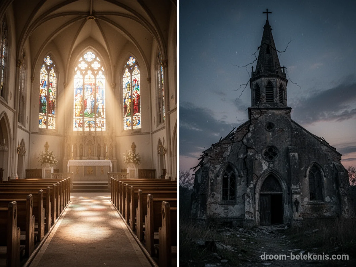 Gedetailleerde droominterpretatie: Verschillende scenario's met Kerk in de droom