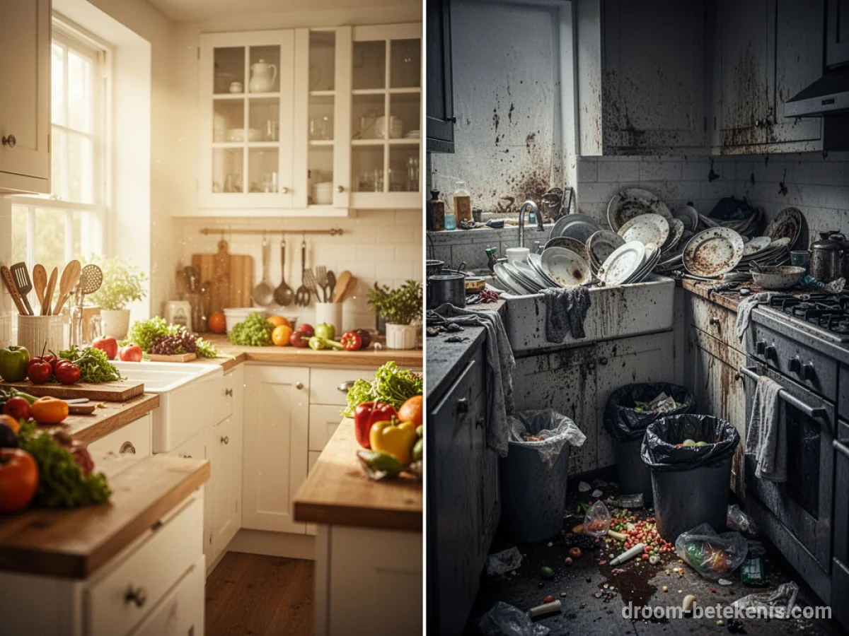 Gedetailleerde droominterpretatie: Verschillende scenario's met Keuken in de droom