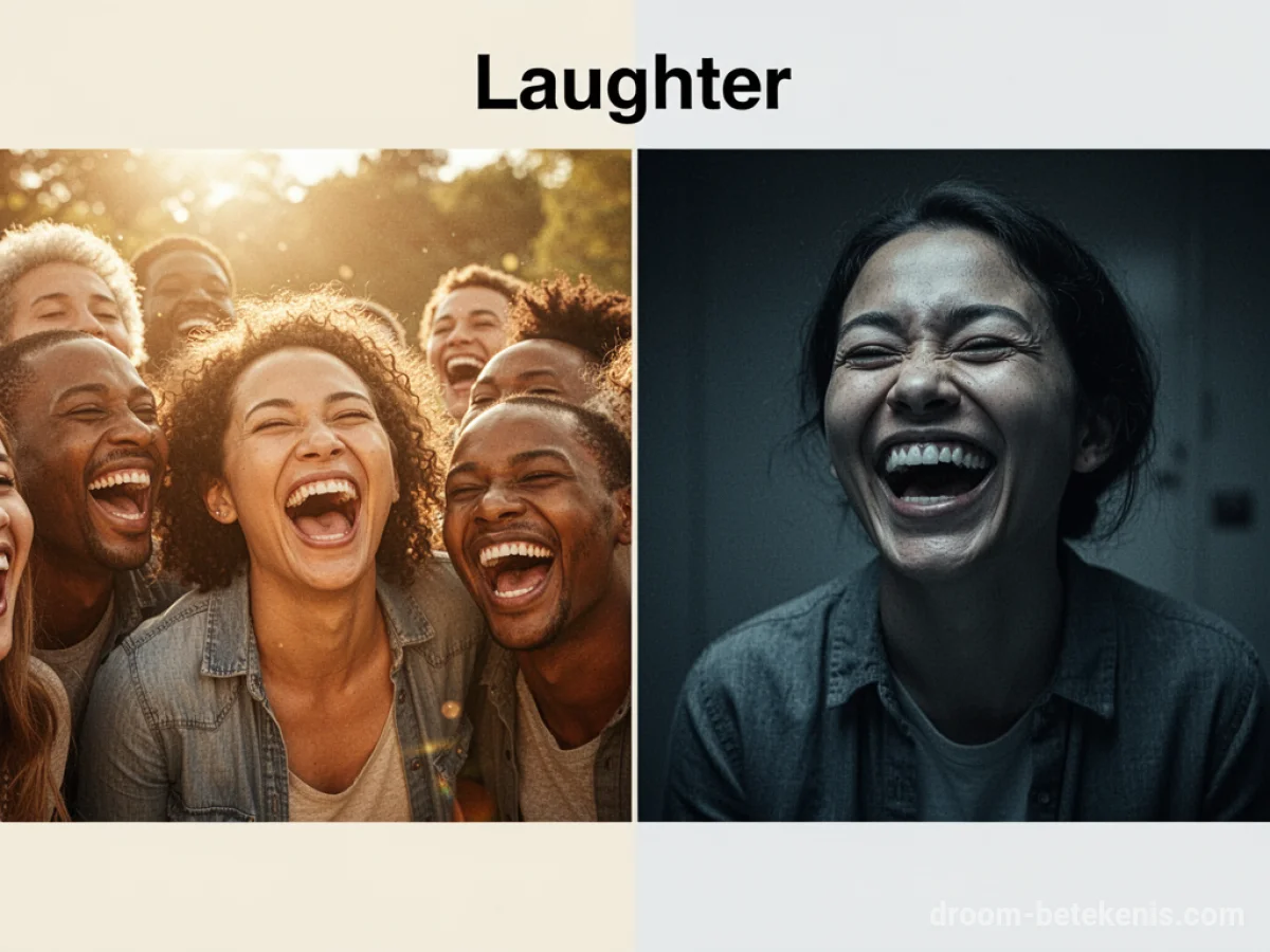 Gedetailleerde droominterpretatie: Verschillende scenario's met Lachen in de droom