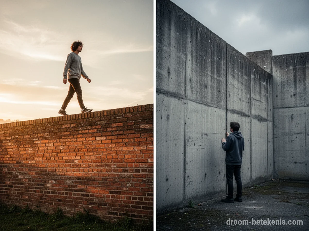 Gedetailleerde droominterpretatie: Verschillende scenario's met Muur in de droom