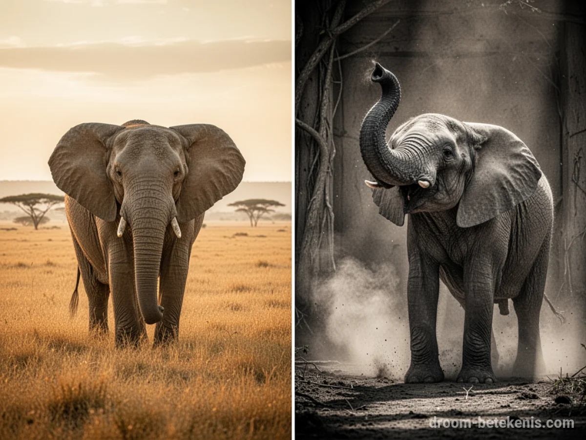 Gedetailleerde droominterpretatie: Verschillende scenario's met Olifant in de droom