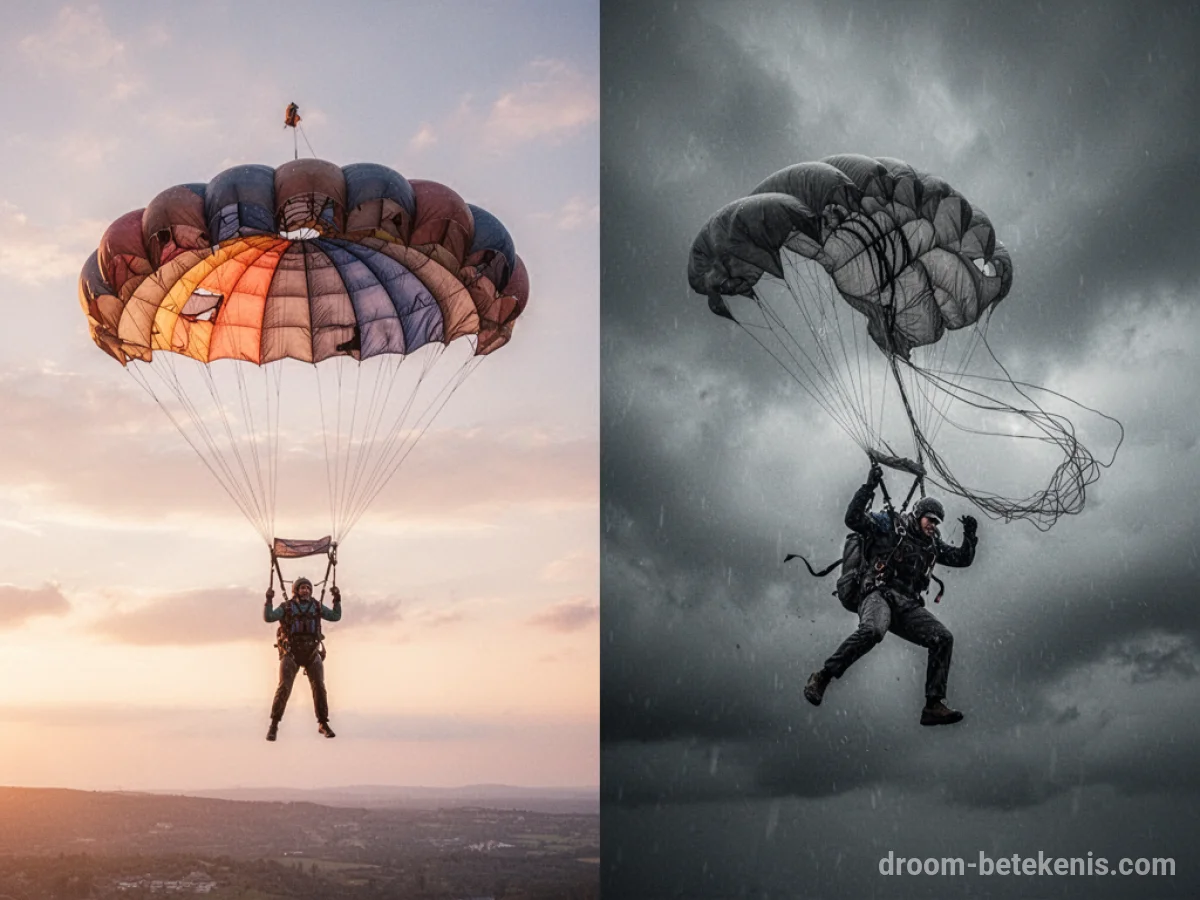 Gedetailleerde droominterpretatie: Verschillende scenario's met Parachute in de droom