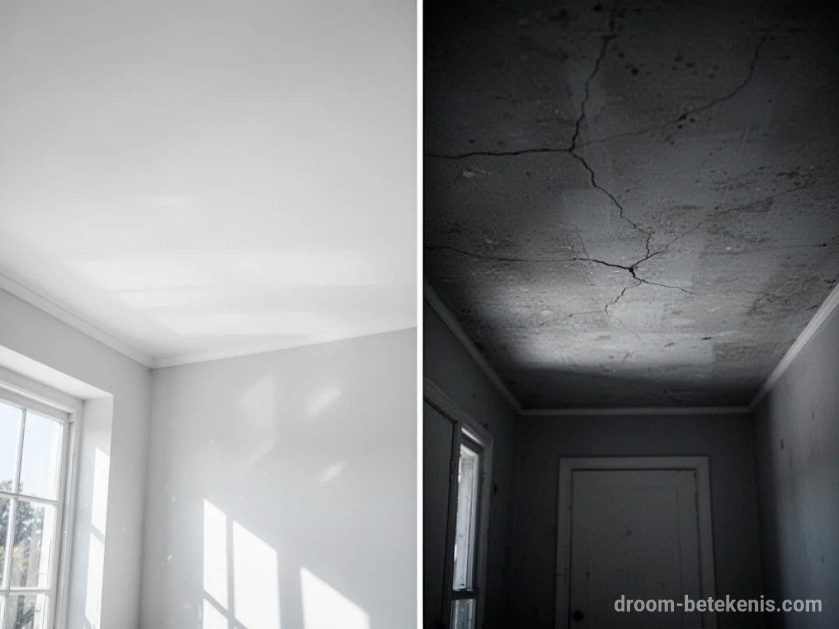 Gedetailleerde droominterpretatie: Verschillende scenario's met Plafond in de droom
