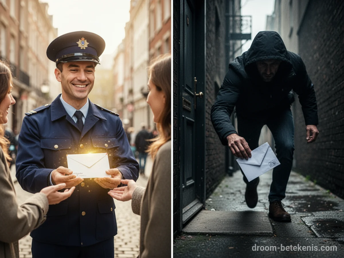 Gedetailleerde droominterpretatie: Verschillende scenario's met Postbode in de droom