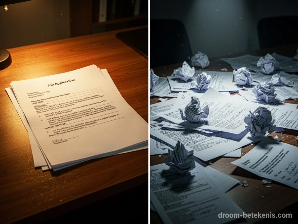Gedetailleerde droominterpretatie: Verschillende scenario's met Sollicitatie in de droom