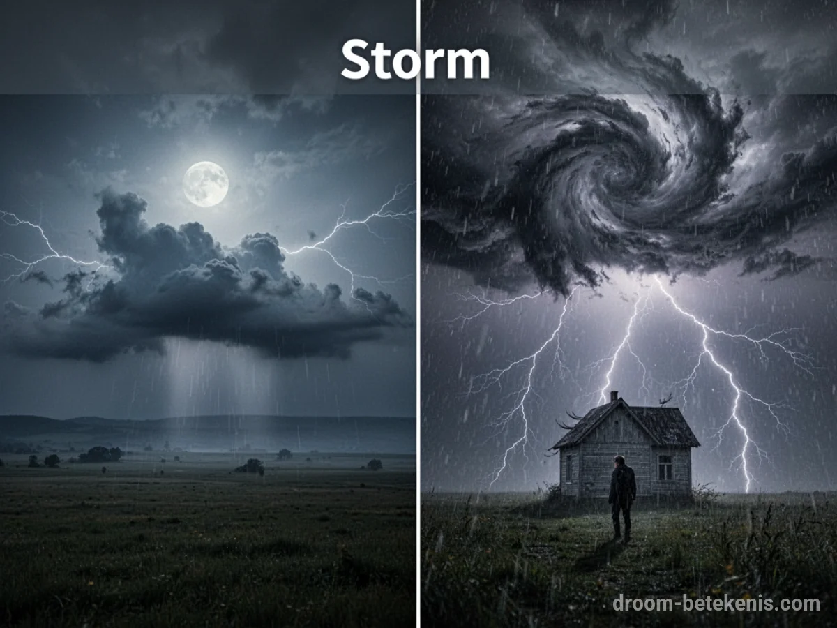 Gedetailleerde droominterpretatie: Verschillende scenario's met Storm in de droom