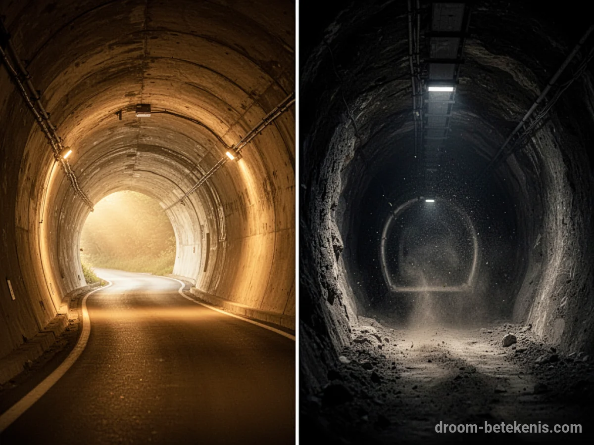 Gedetailleerde droominterpretatie: Verschillende scenario's met Tunnel in de droom
