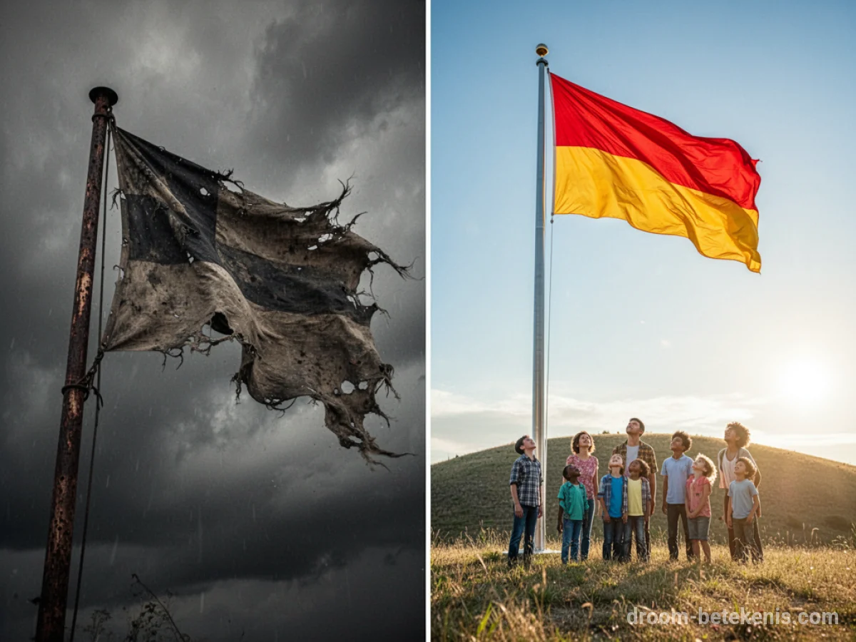 Gedetailleerde droominterpretatie: Verschillende scenario's met Vlag in de droom