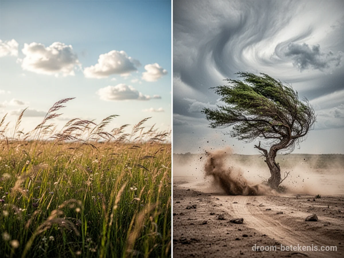 Gedetailleerde droominterpretatie: Verschillende scenario's met Wind in de droom