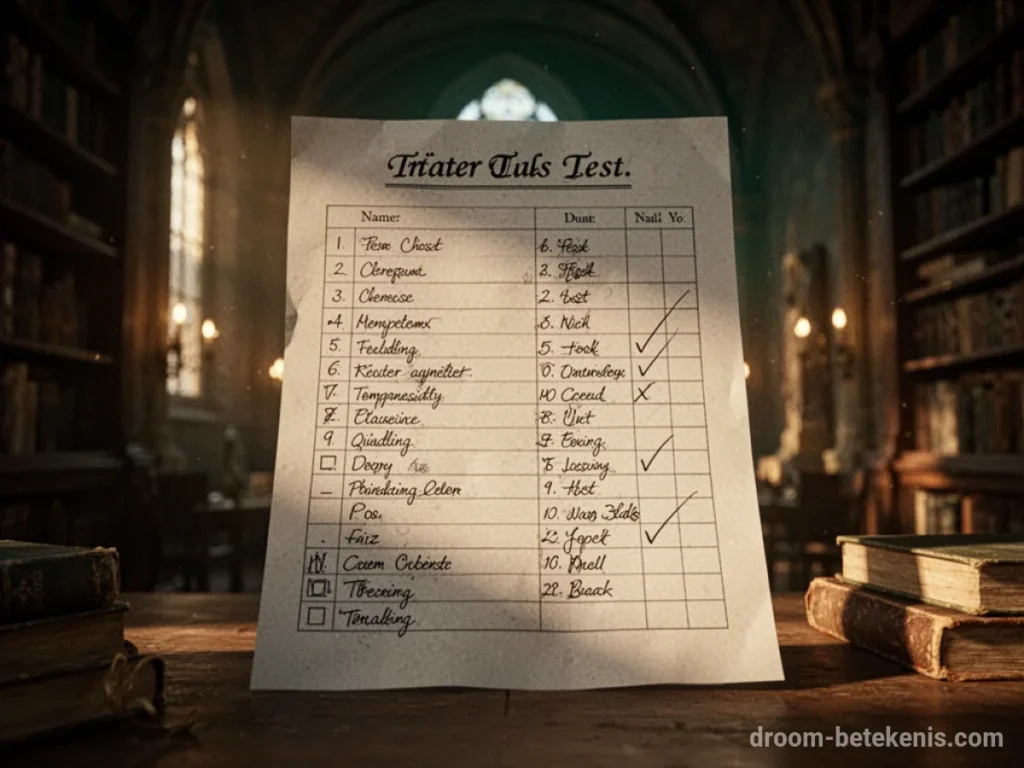 Dromen over Test : betekenis en droominterpretatie